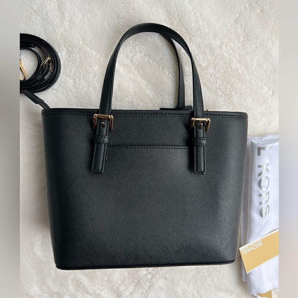 Michael Kors Jet Set Travel Extra-Small Saffiano Leather Top-Zip Tote Bag - Picture 9 of 16